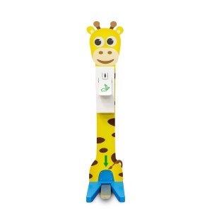 Pedal disinfectant dispenser station for children with pattern