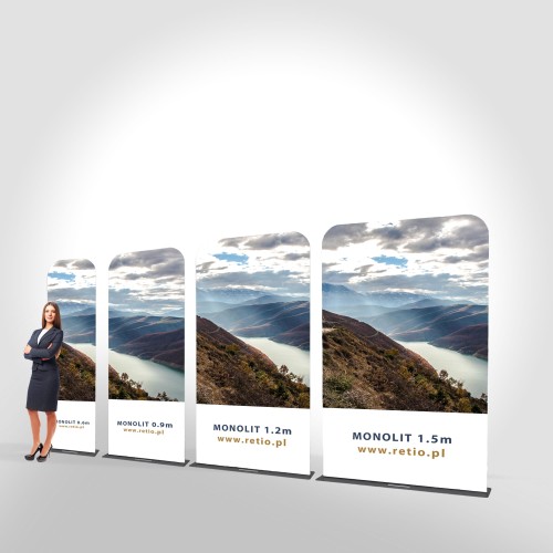 Monolith fabric stand 0,9 x 2,3 m with a double-sided printout
