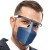 Protective Face Shield with Earmuffs and Eyeglass Holder Blue Plastic Nose and Mouth Protector Face Shield