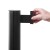 J-EXTBE Barrier Post with a Black Winding Tape 270 cm - Black Post With a Black Tape - A Barrier Post, a Post With a Rounded Tape For the Hotel, Restaurant and VIP Area