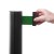 Post with a Winding Tape 270 cm J-EXTBE - Black With a Green Tape - A Barrier Post, a Post With a Rounded Tape For the Hotel, Restaurant and VIP Area