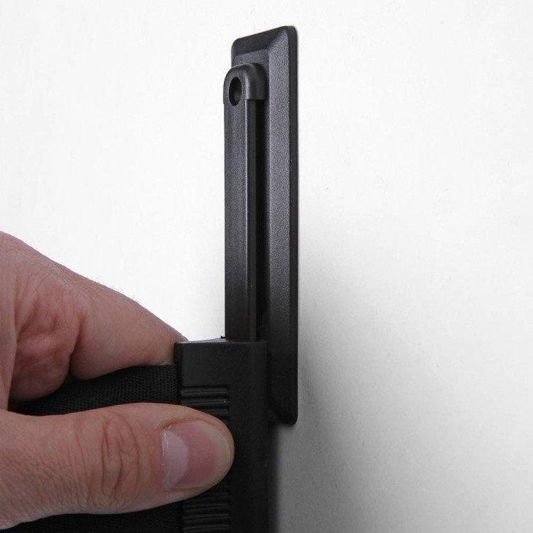 Głowica naścienna chromowa z czarną taśmą zwijaną 270 cm J-EXTBE kasetka kaseta uchwyt ścienny ze zwijaną taśmą odgradzającą