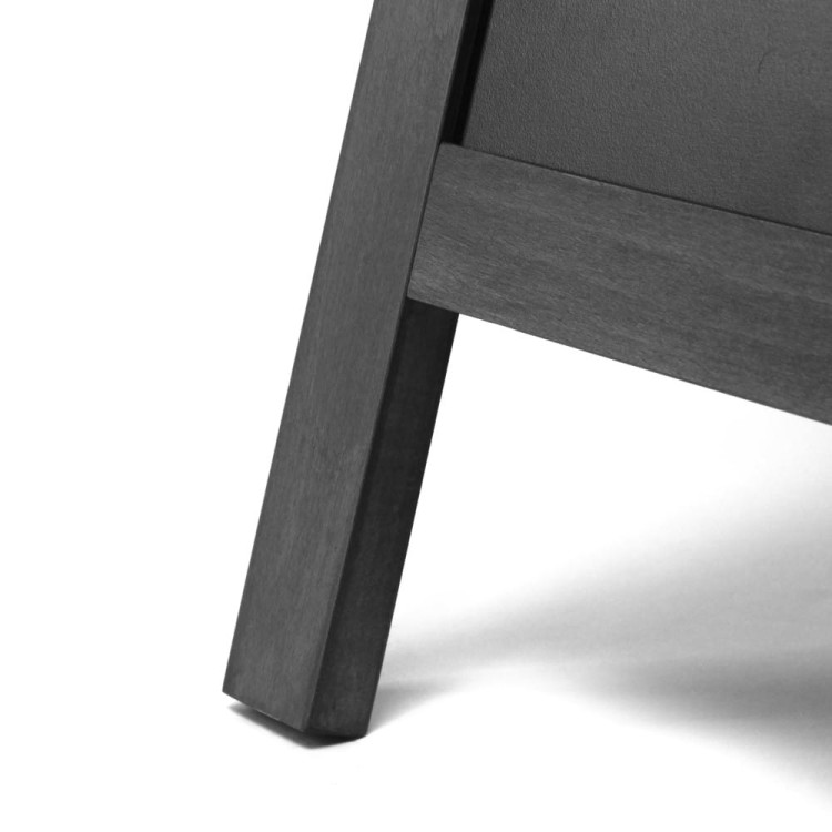 Drewniany potykacz kredowy NATURA 60 x 101 cm Czarny reklamowy potykacz kredowy do pisania markerami kredowymi