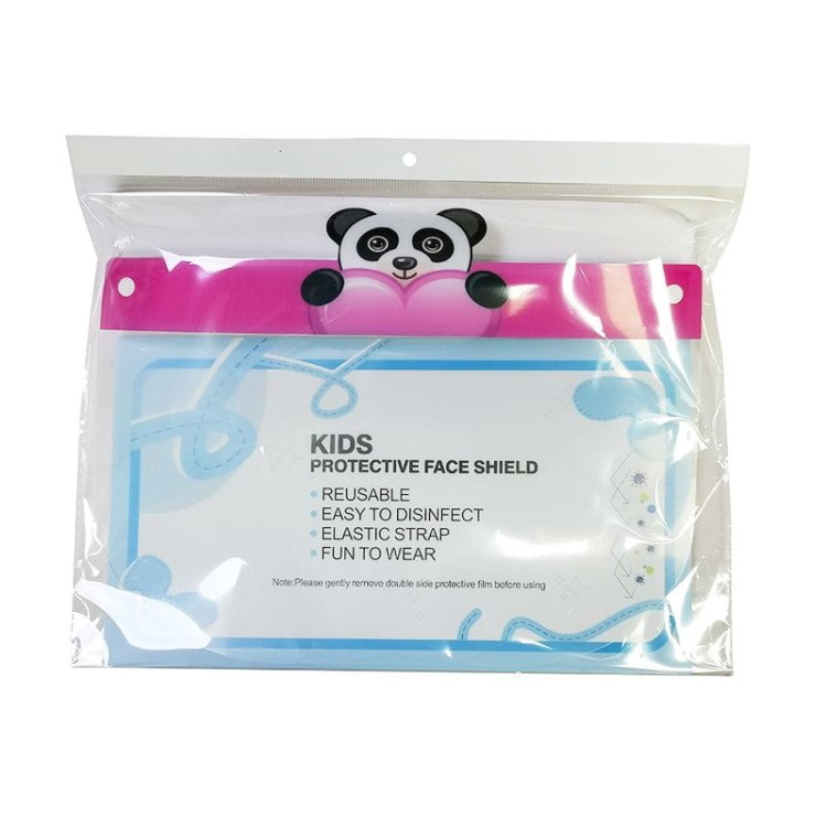Kids Face Protective Visor Panda Pattern Clear Plastic Nose nd Mouth Face Shield For Kids
