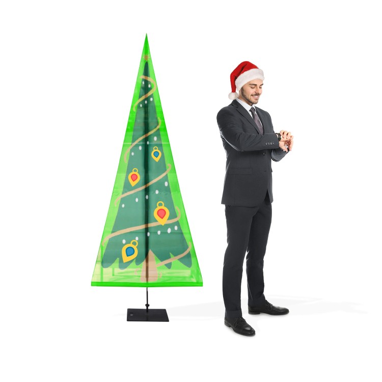 Choinka świąteczna reklamowa 2D 110 x 260 cm