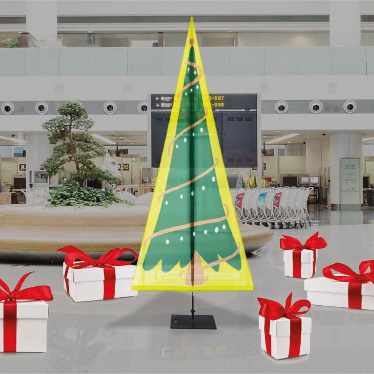 Choinka świąteczna reklamowa 2D 110 x 300 cm