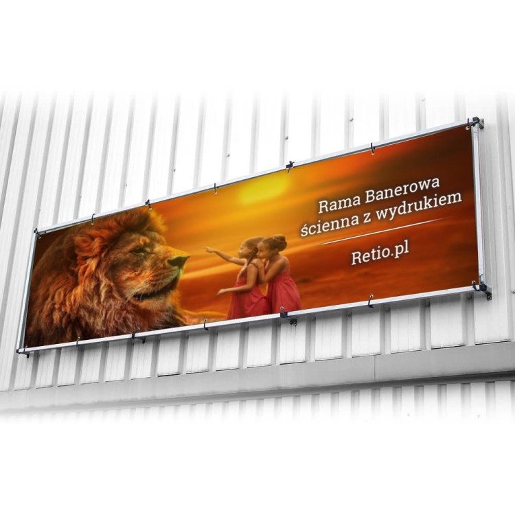 Wall Banner Frame 1250x3000 mm with a print