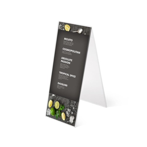 Stojak akrylowy na plakat typu A w orientacji pionowej format A5 (148 x 210 mm)