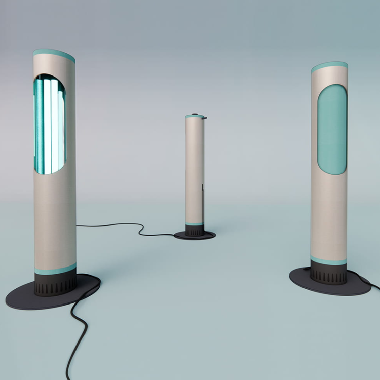 Przepływowa lampa bakteriobójcza 36F UV-C oczyszczacz dezynfekator sterylizator powietrza UV-C