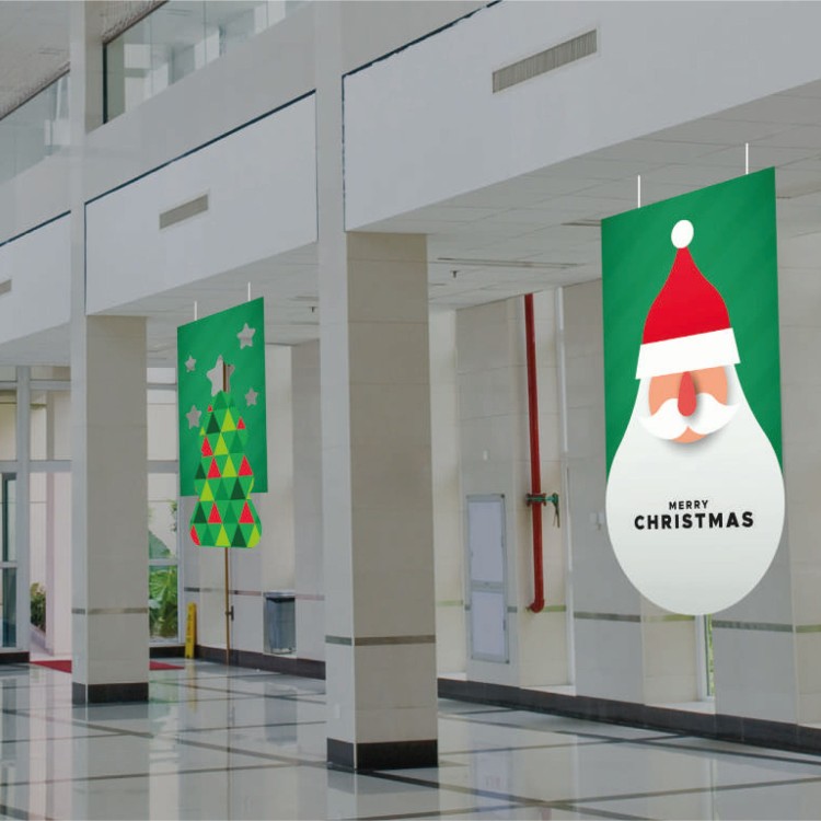 Świąteczny wiszący baner reklamowy 50 x 100 cm
