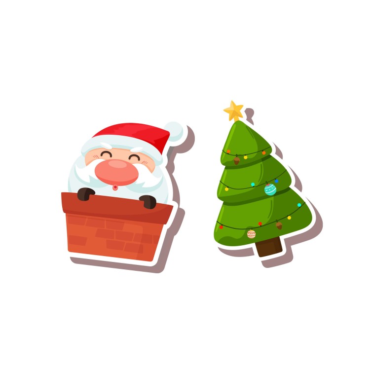 Świąteczna bezbarwna naklejka reklamowa  na szybę 50 x 50 cm