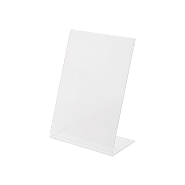 Stojak akrylowy na plakat typu L w orientacji pionowej format A8 (52 x 74 mm)