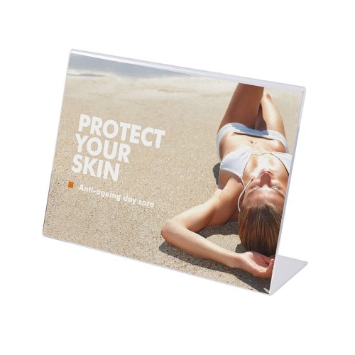 Stojak akrylowy na plakat typu L w orientacji poziomej format A3 (297 x 420 mm)