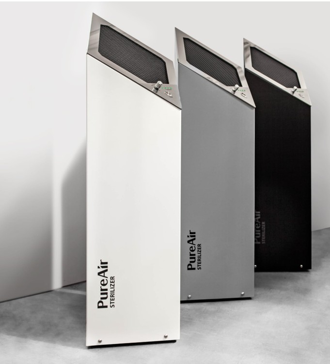 Oczyszczacz powietrza PureAir UV-C - Czarny - Profesjonalny Przepływowy Sterylizator Oczyszczacz Powietrza