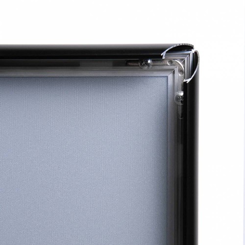 Ramka zatrzaskowa KRAST A2 (42,0 x 59,4 cm) aluminiowa czarna z ostrym prostym narożnikiem rama ramka plakatowa OWZ ścienna na plakat na zdjęcia profil 25 mm