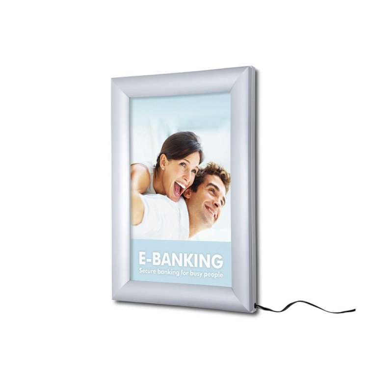 Ramka LED podświetlana PLED Standard A4 (21,0 x 29,7 cm) rama na plakat zdjęcia obraz zatrzaskowa OWZ podświetlana rama plakatowa wysokiej jakości