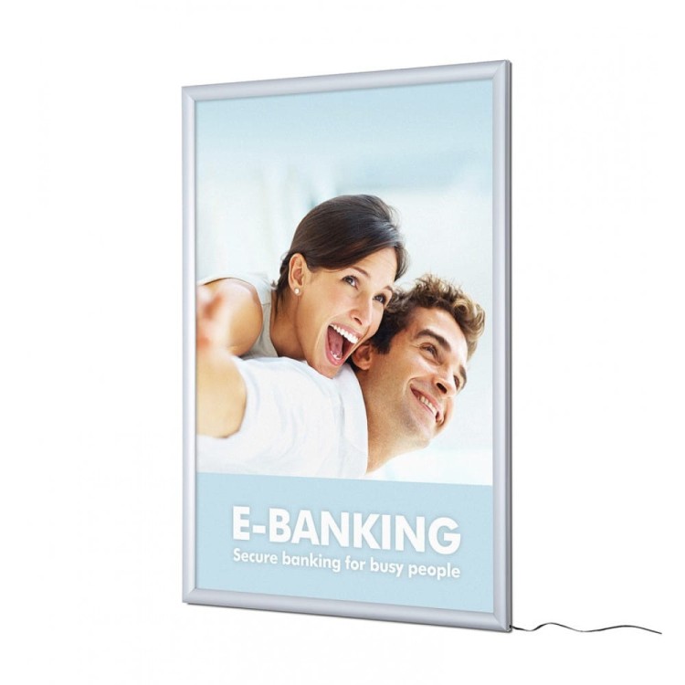 Ramka LED podświetlana PLED Standard B1 (70,0 x 100,0 cm) rama na plakat zdjęcia obraz zatrzaskowa OWZ podświetlana rama plakatowa wysokiej jakości