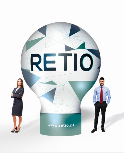 Balon reklamowy pneumatyczny 4m z nadrukiem indywidualnym - Standard z szyjką