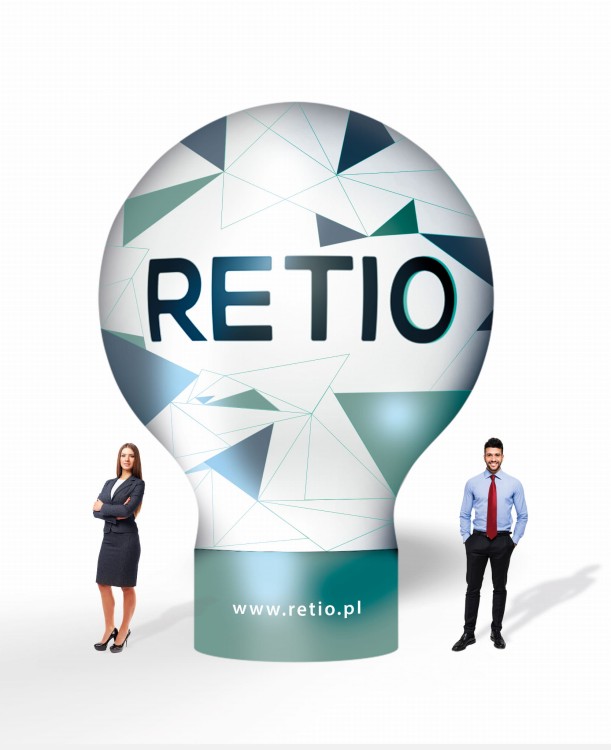 Balon reklamowy pneumatyczny 5m z nadrukiem indywidualnym - Standard z szyjką