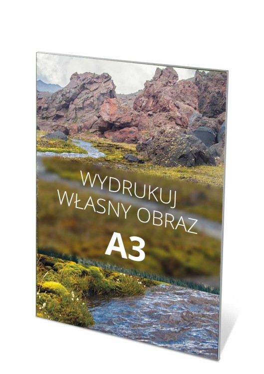 Obraz tekstylny A3 na ramie aluminiowej 20 mm z własnym wydrukiem i łatwym systemem wymiany