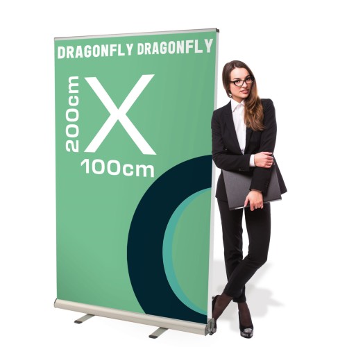 Rollup dwustronny Dragonfly 100 x 200 cm stojak reklamowy rozwijany z opcją wydruku