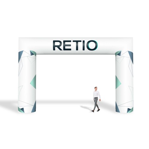 Brama reklamowa nadmuchiwana, pneumatyczna 6x4 m z nadrukiem indywidualnym - Prosta