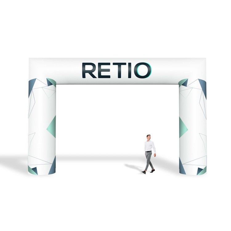 Brama reklamowa nadmuchiwana, pneumatyczna 6x4 m z nadrukiem indywidualnym - Prosta