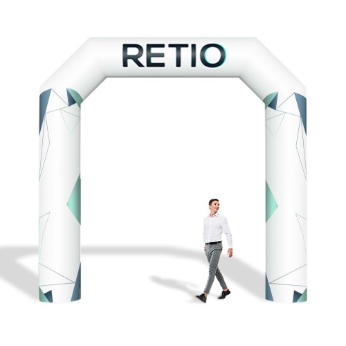 Brama reklamowa nadmuchiwana, pneumatyczna 4x4 m z nadrukiem indywidualnym - Standard