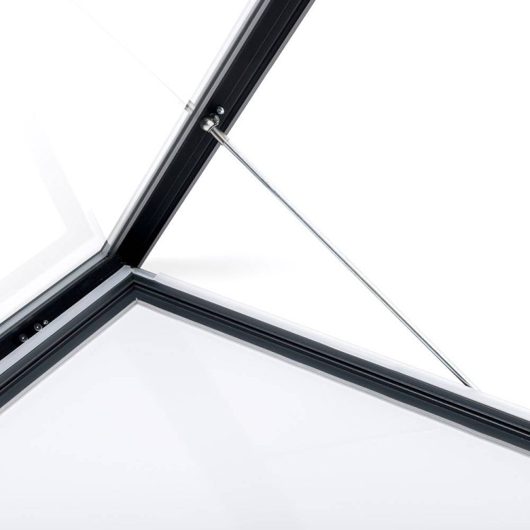 Gablota magnetyczna 4xA4 z certyfikatem trudnopalności B1 zamykana na kluczyk do użytku zewnętrznego gablota zewnętrzna gablota ogłoszeniowa gablota informacyjna tablica ogłoszeń tablica informacyjna ogniotrwała kolor antracyt