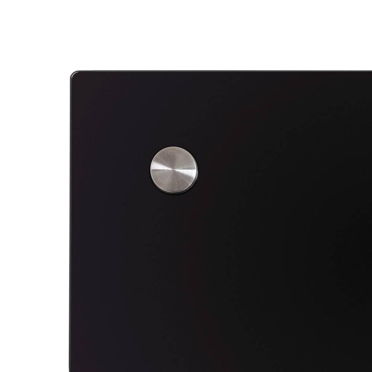 Szklana magnetyczna tablica suchościeralna SCRITTO® 90x60 cm czarna tablica suchościeralna magnetyczna do urzędu szkoły biura do pisania markerem pisakiem flamastrem suchościeralnym