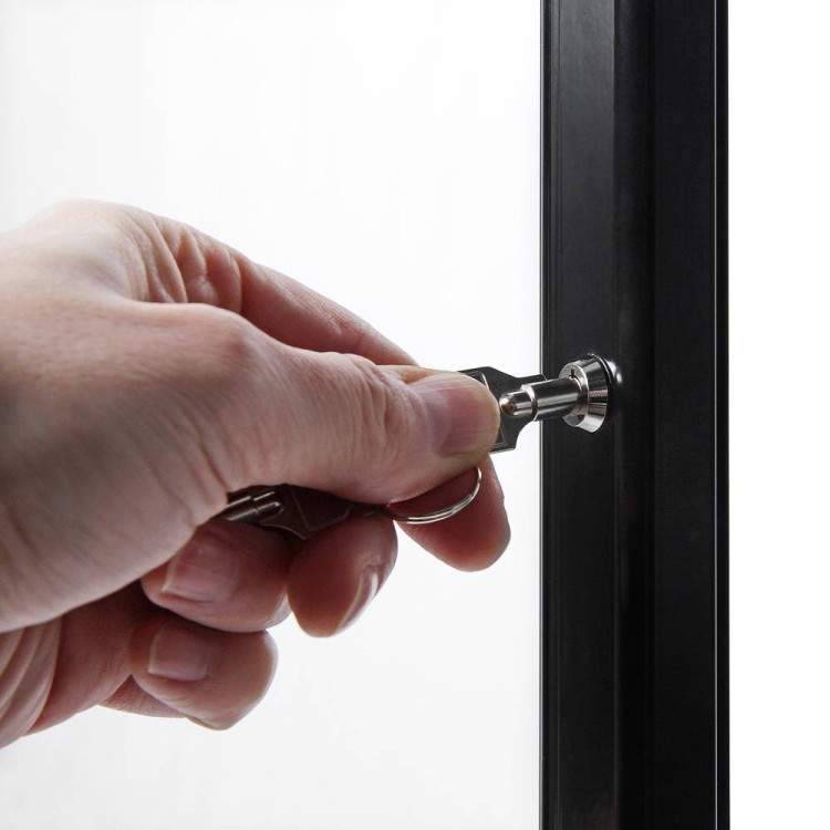 Gablota na menu 2xA4 43x31 cm - zamykana na kluczyk do użytku wewnętrznego gablota wewnętrzna gablota ogłoszeniowa gablota informacyjna tablica ogłoszeń tablica informacyjna