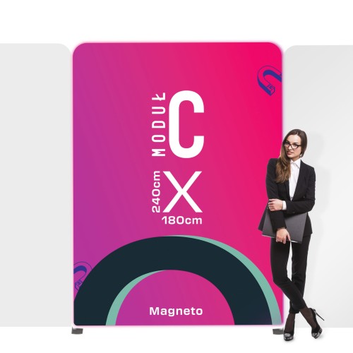 Moduł C Stoiska Magneto 180 x 240 cm z wydrukiem jednostronnym