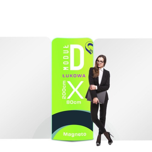 Moduł D Stoiska Magneto 80 x 200 cm z wydrukiem jednostronnym