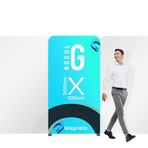 Moduł G Stoiska Magneto 100 x 200 cm z wydrukiem jednostronnym