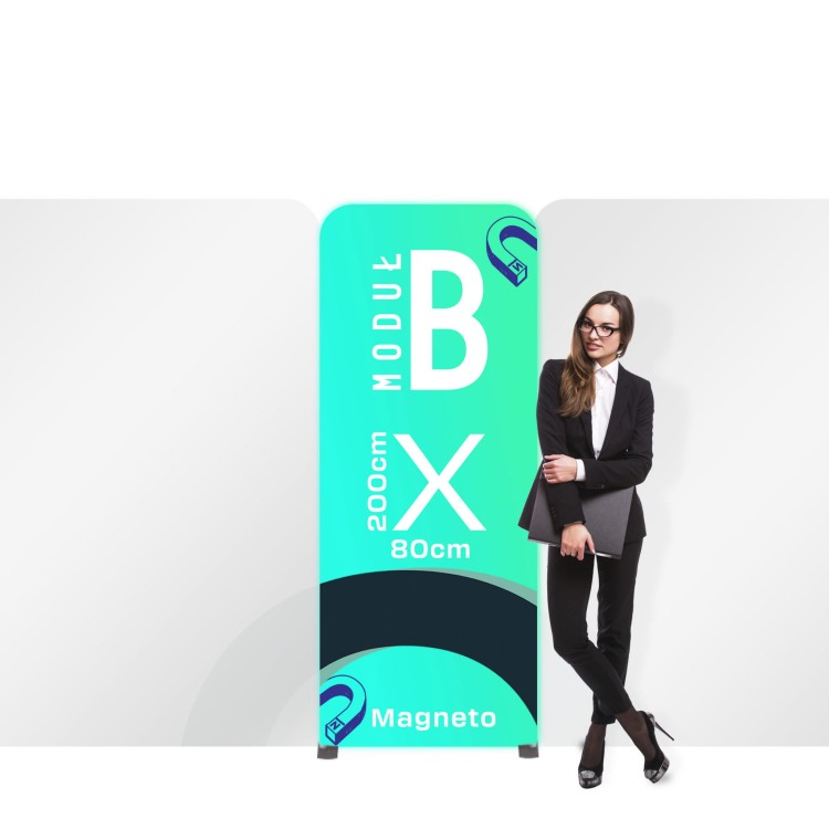 Moduł B Stoiska Magneto 80 x 200 cm z wydrukiem jednostronnym