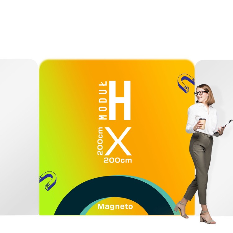 Moduł G Stoiska Magneto 200 x 200 cm z wydrukiem jednostronnym