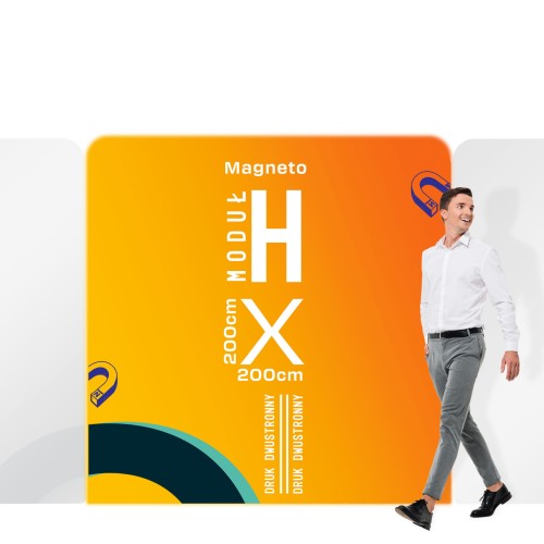 Moduł H Stoiska Magneto 200 x 200 cm z wydrukiem dwustronnym