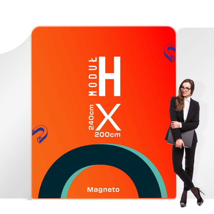 Moduł H Stoiska Magneto 200 x 240 cm z wydrukiem jednostronnym