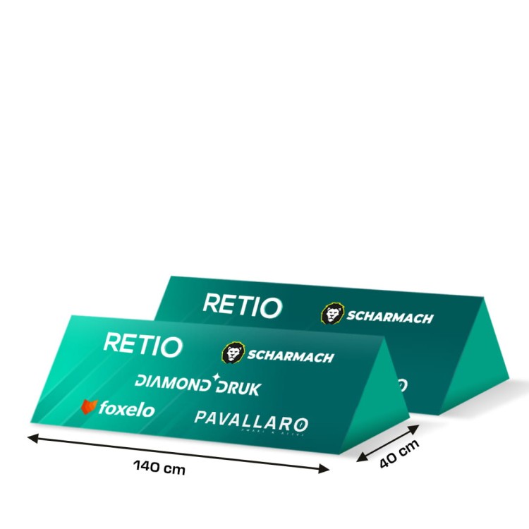 Banda Reklamowa z dowolnym nadrukiem indywidualnym 140 x 40 cm - wymiary