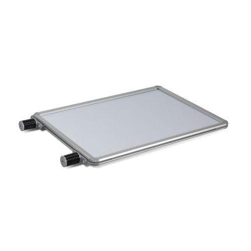 Potykacz reklamowy A1 OWZ Water Base - srebrny potykacz reklamowy z zatrzaskową ramą OWZ i podstawą napełnianą wodą