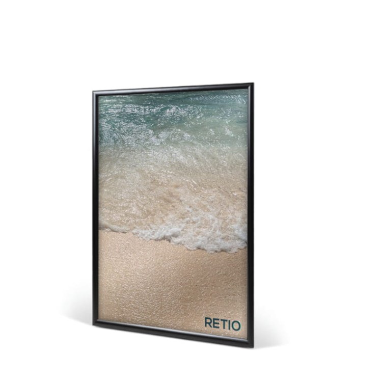 Ramka plakatowa OWZ A3 (42 x 29 cm) aluminiowa czarna z prostym narożnikiem rama ramka plakatowa OWZ ścienna na plakat na zdjęcia profil 25 mm