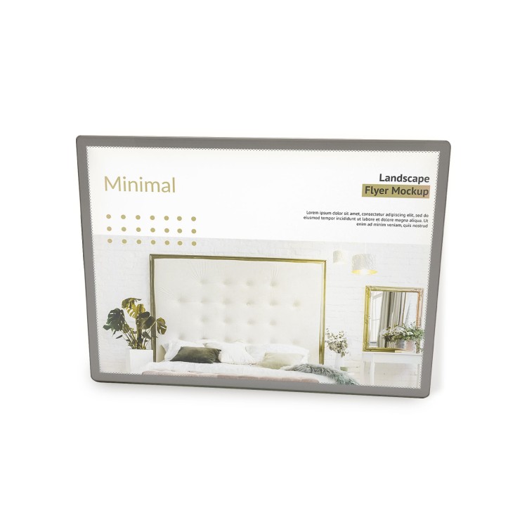 Ramka LED podświetlana SUN A3 srebrna (21,0 x 29,7 cm) rama na plakat zdjęcia obraz podświetlana rama plakatowa orientacja pozioma