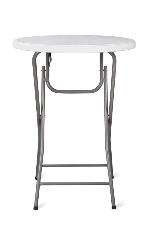 Stół cateringowy koktajlowy okrągły 110x80cm z naciąganym obrusem z zadrukiem recepcyjny stolik eventowy z pokrowcem możliwość nadruku