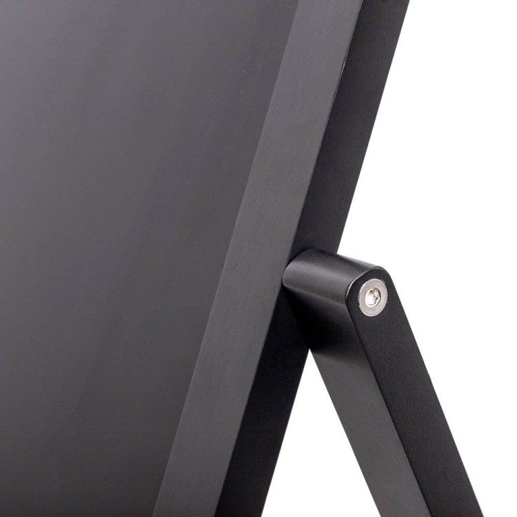 Dwustronny obracalny drewniany potykacz kredowy (49x89 cm) potykacz reklamowy z tablicą kredową i możliwością obracania