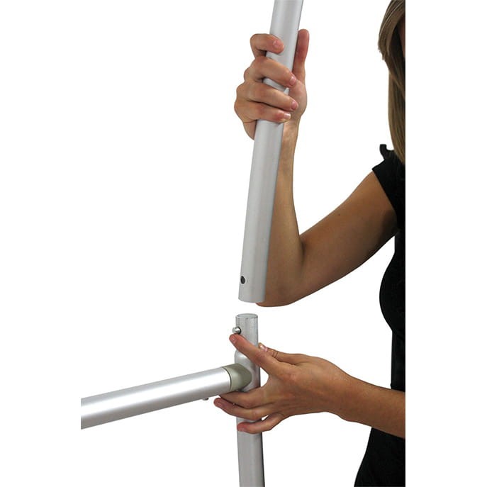 Curved Fabric Banner Stand - Vertical 3 x 2,3 m with double-sided printout