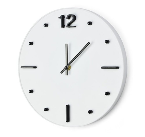 Zegar ścienny TECHNO biały