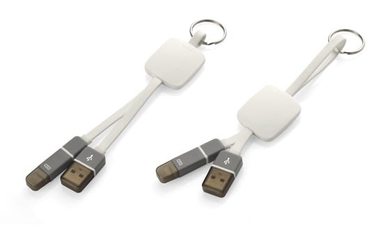 Kabel USB 2 w 1 MOBEE biały