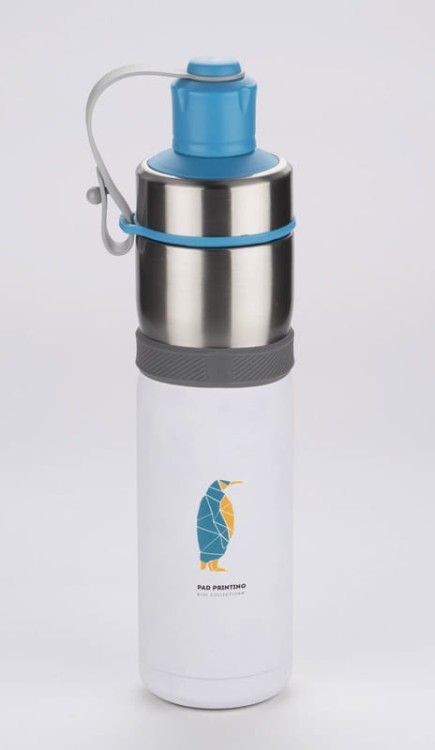 Bidon termiczny BREEZE 500 ml biały