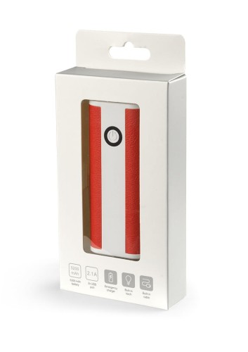 Power bank REMOTE 5200 mAh czerwony