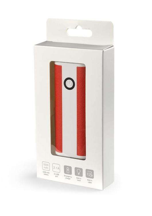 Power bank REMOTE 5200 mAh czerwony